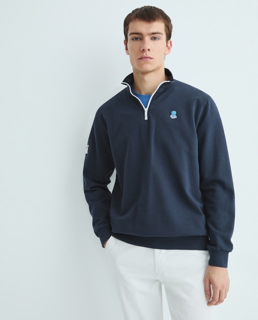 Imagen 0 de Sudadera de hombre con cuello cremallera