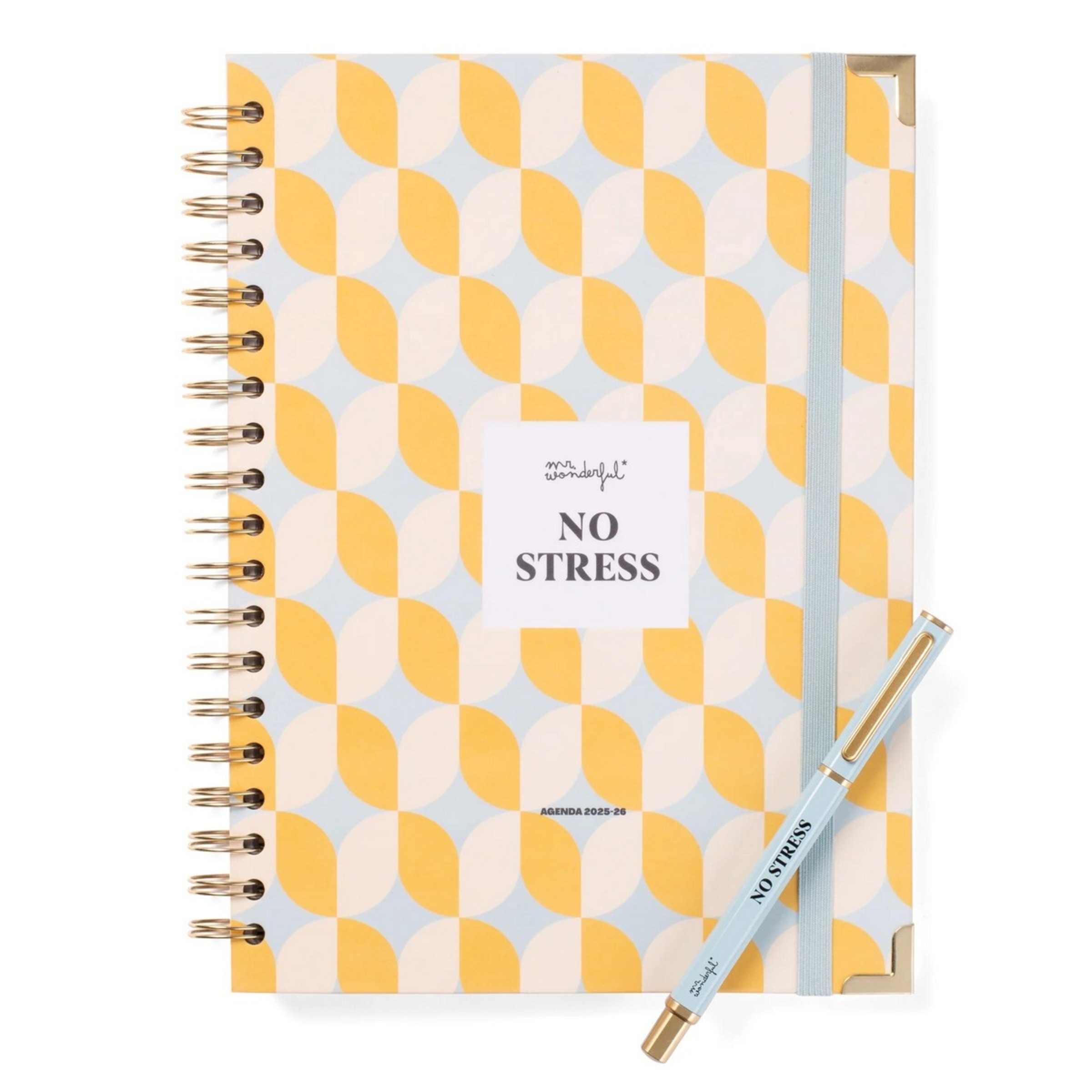 Conjunto de Agenda Office 2025-26 Semanal Grande + caneta - No stress 1