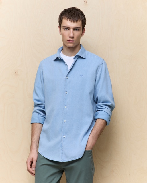 Imagen 0 de Camisa manga larga de hombre garment dyed