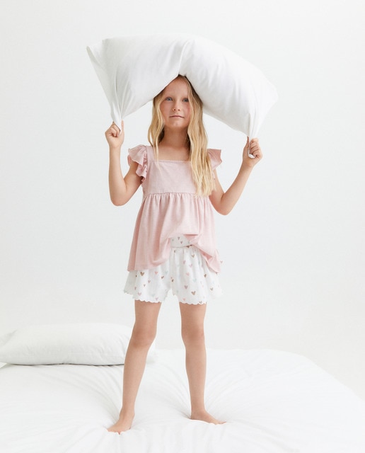 Imagen 0 de Pantalón corto de pijama con gomas de niña