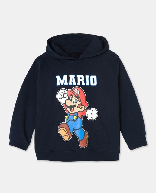 Imagem 0 de Sweatshirt Fechada com Capuz e Estampado Mario Bros