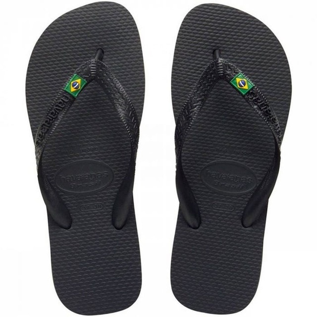 Chinelos unissexo Brasil Preto-1