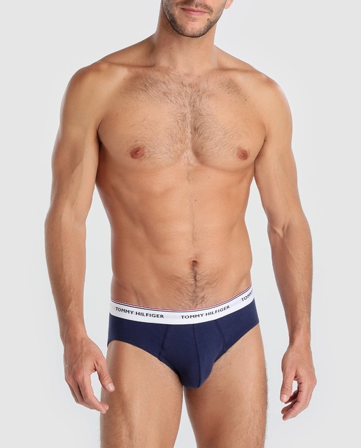 Imagen 0 de Pack de tres slips de hombre Tommy Hilfiger azul