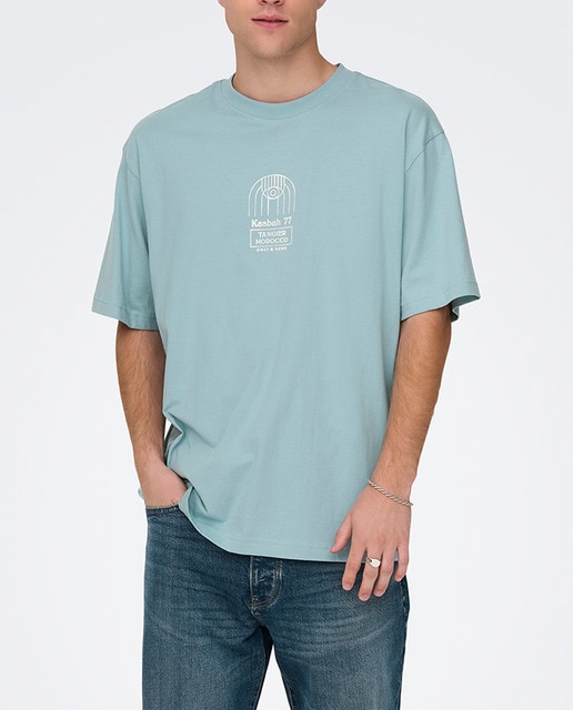 Imagen 0 de Camiseta de hombre de manga corta con print trasero