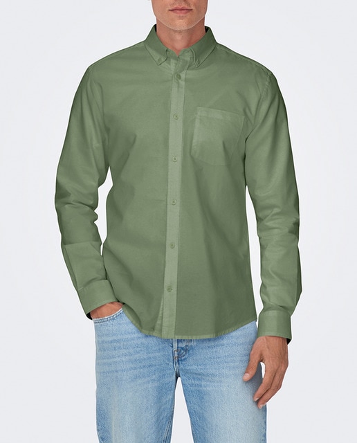 Imagen 0 de Camisa manga larga Oxford de hombre