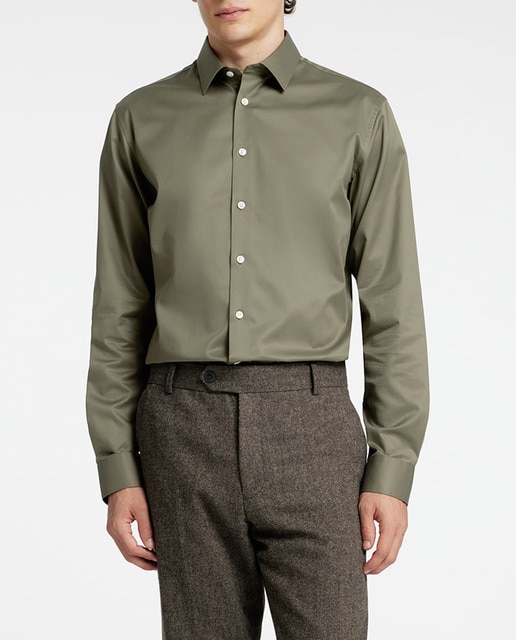 Imagen 0 de Camisa de hombre slim de vestir 100% algodón