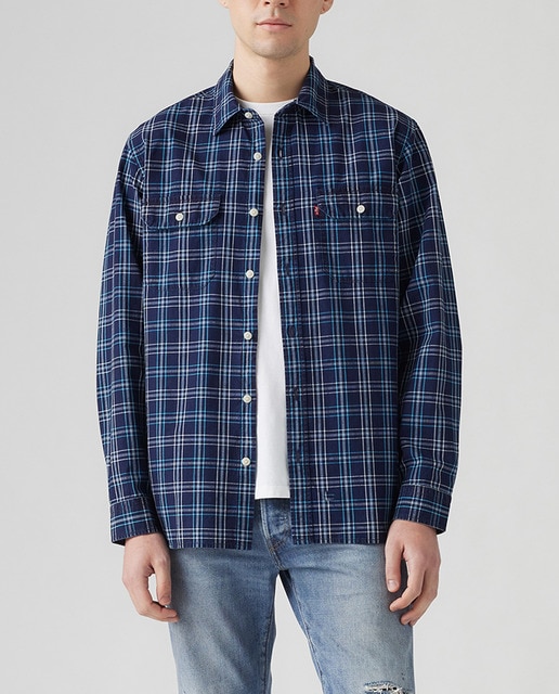 Imagen 0 de Camisa de algodón de hombre de manga larga fit relajado