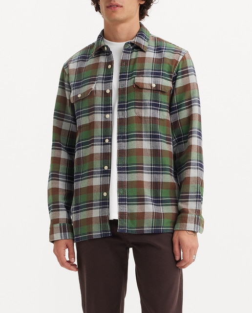 Imagen 0 de Camisa de algodón de hombre de manga larga fit relajado