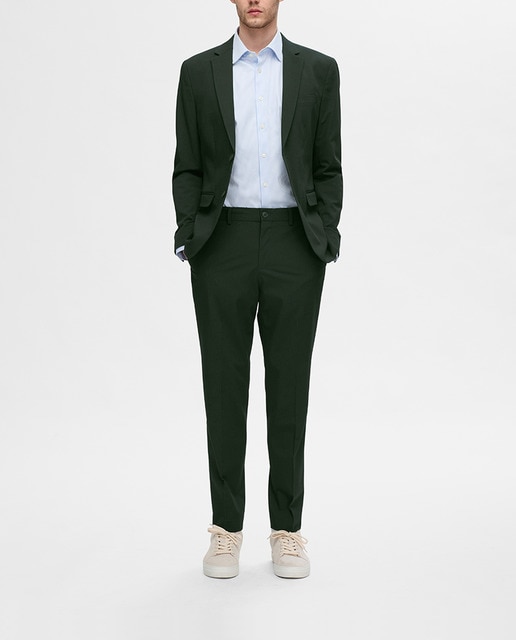 Imagen 0 de Pantalón de traje de hombre Slim Fit liso