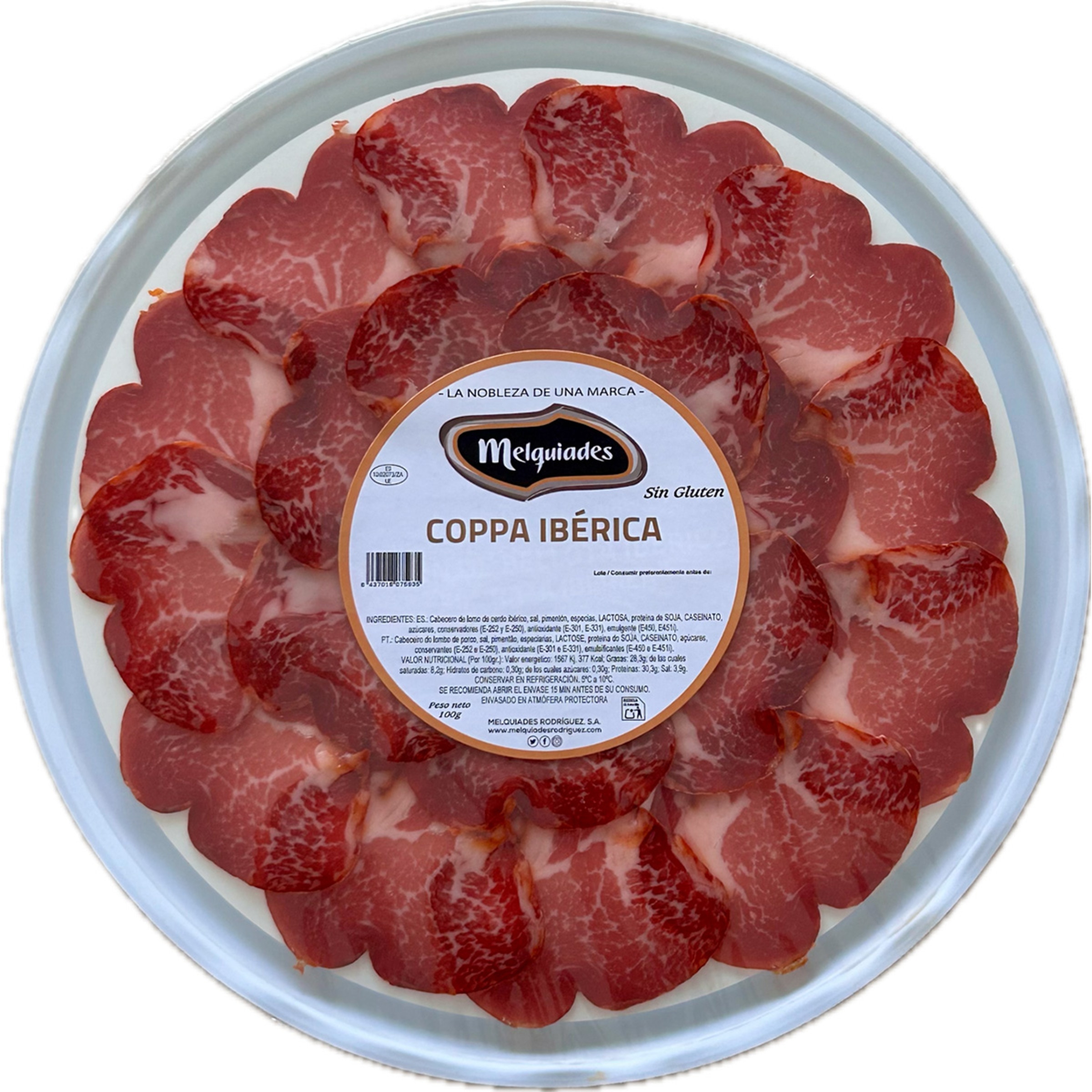 Cabeça de Lombo Ibérica Fatiada unidade 100 g