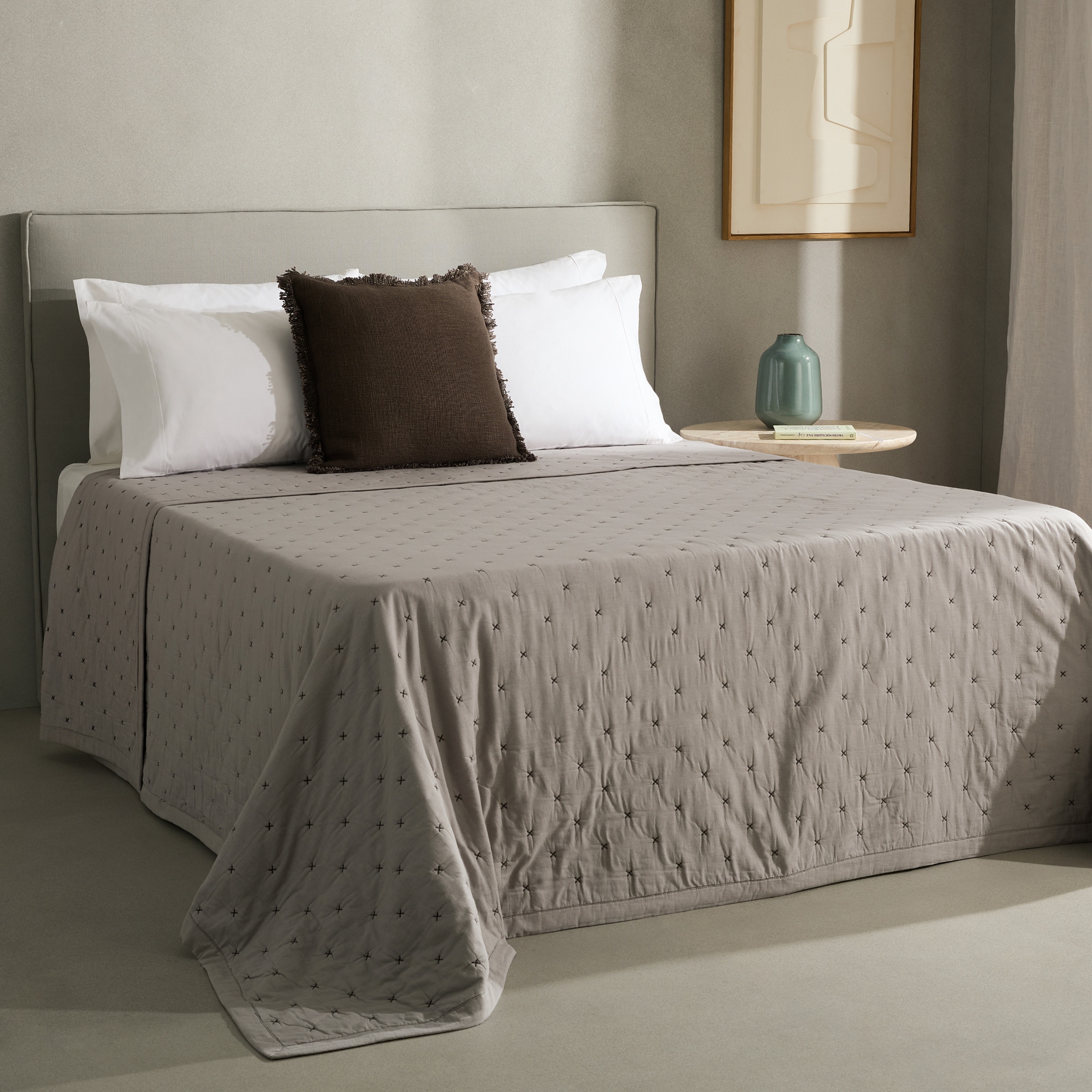 Edredón algodón Corbin Gris-1