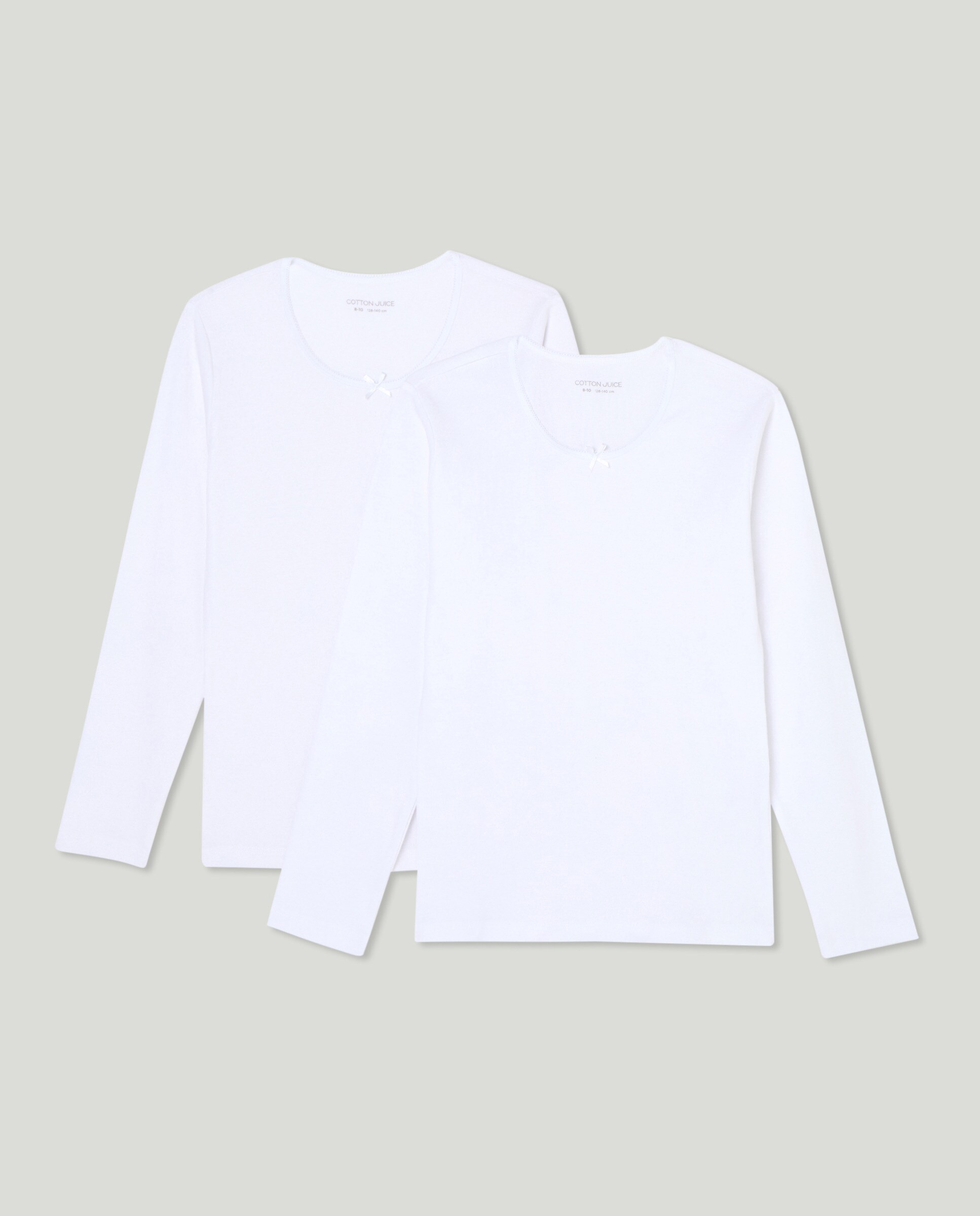 Pack de 2 camisetas de manga larga básicas de niña · Cotton Juice · El ...
