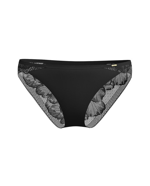 Imagem 0 de Cueca de Microfibra - Preto  Tecido Principal de Renda Floral em Tonalidade de Qualidade Superior