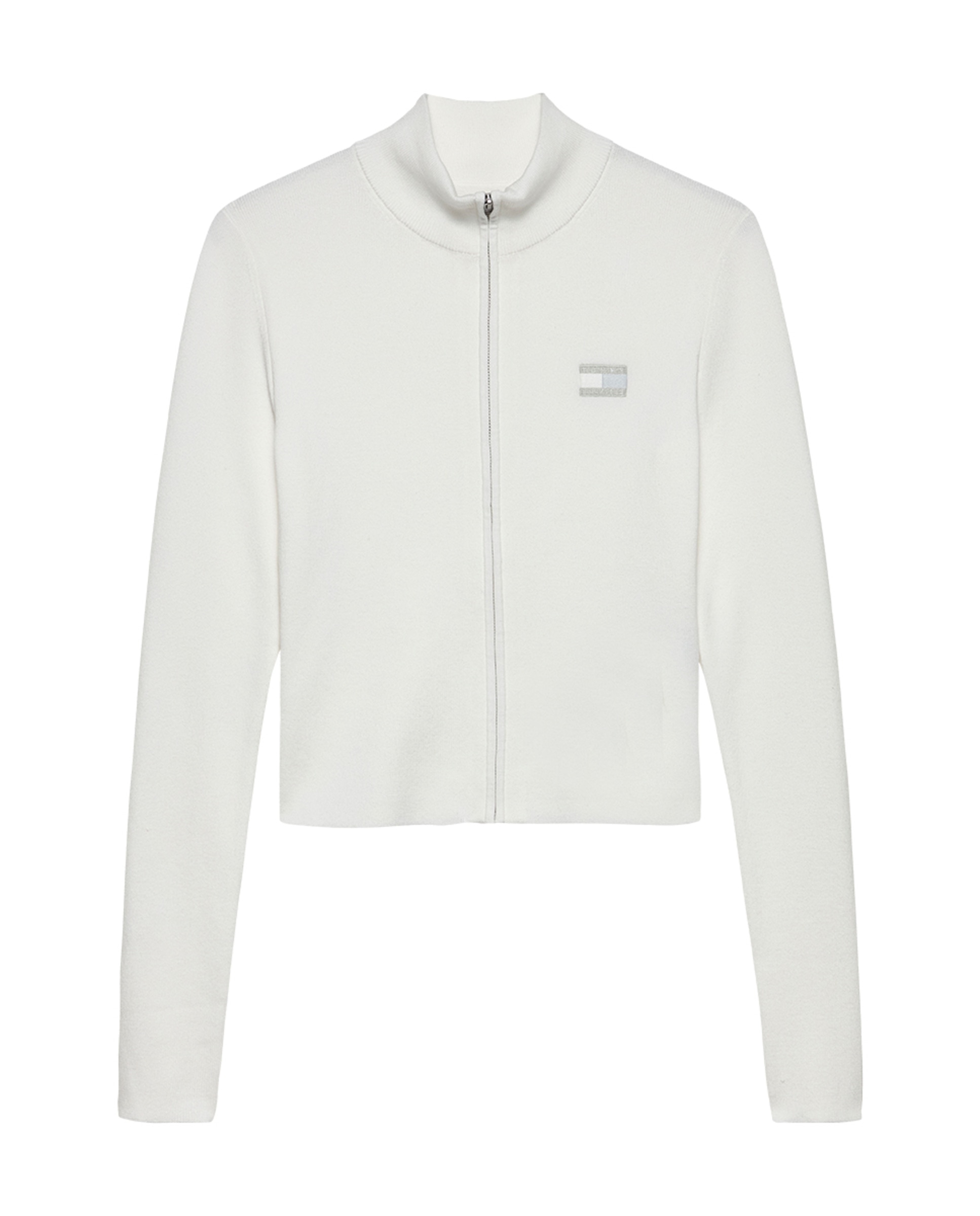 Cardigan com Fecho de Correr Cru-1