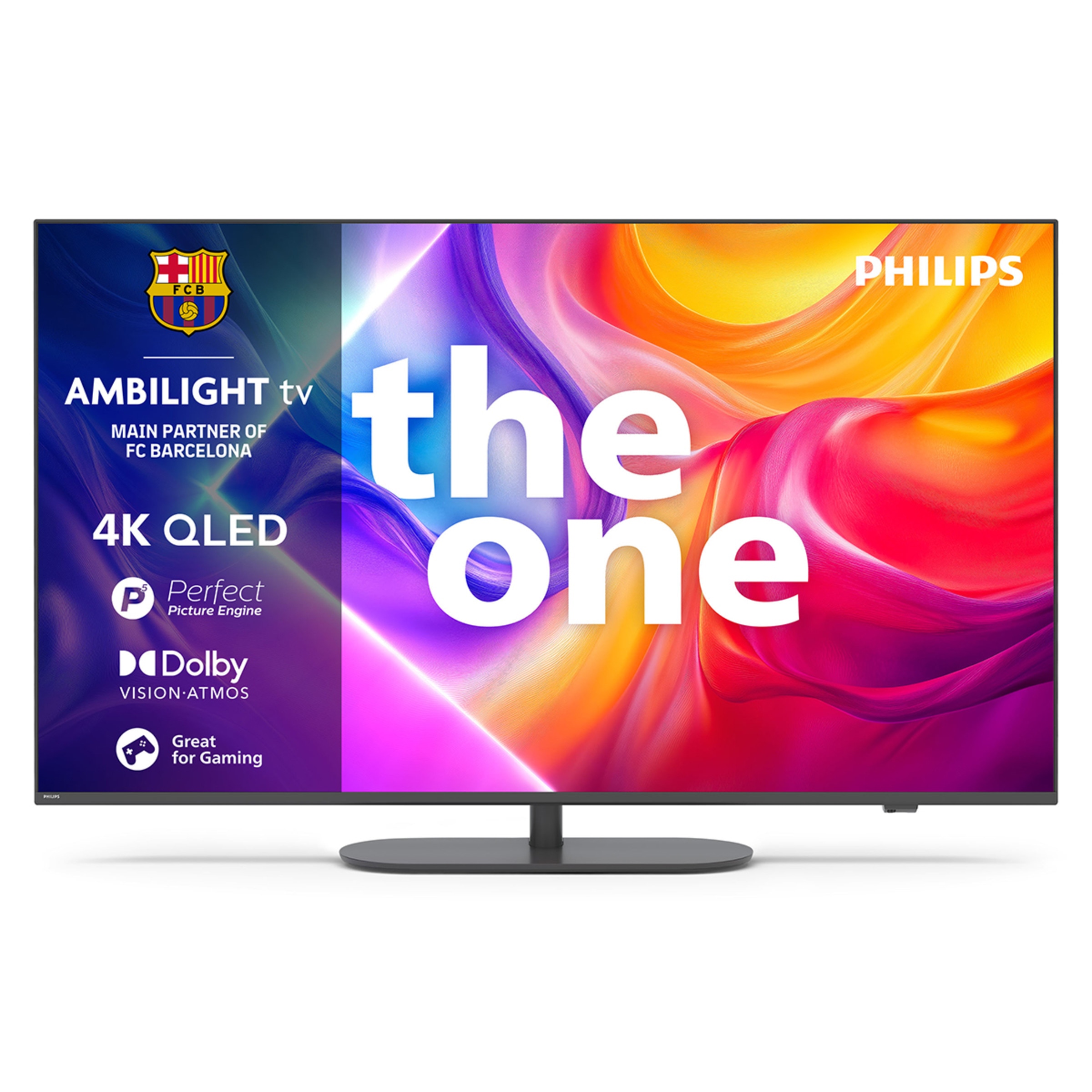 TV QLED 139 cm (55") Philips Ambilight 55PUS9010/12 UHD 4K, Dolby Vision y Dolby Atmos, Titan OS, Smart TV Carbón-1