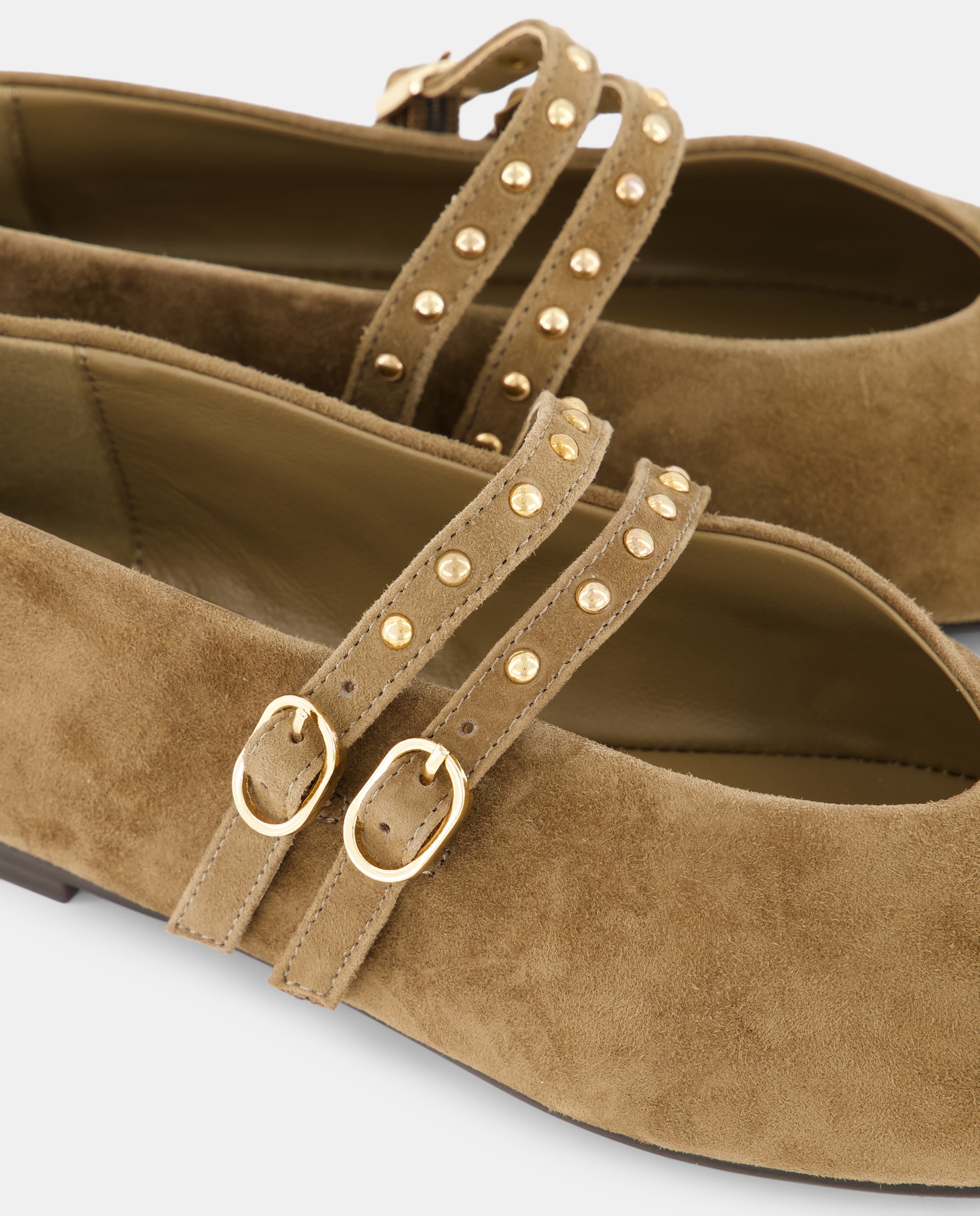 Sapatos Rasos com Fivela Dupla Rock 740 Tabaco-5