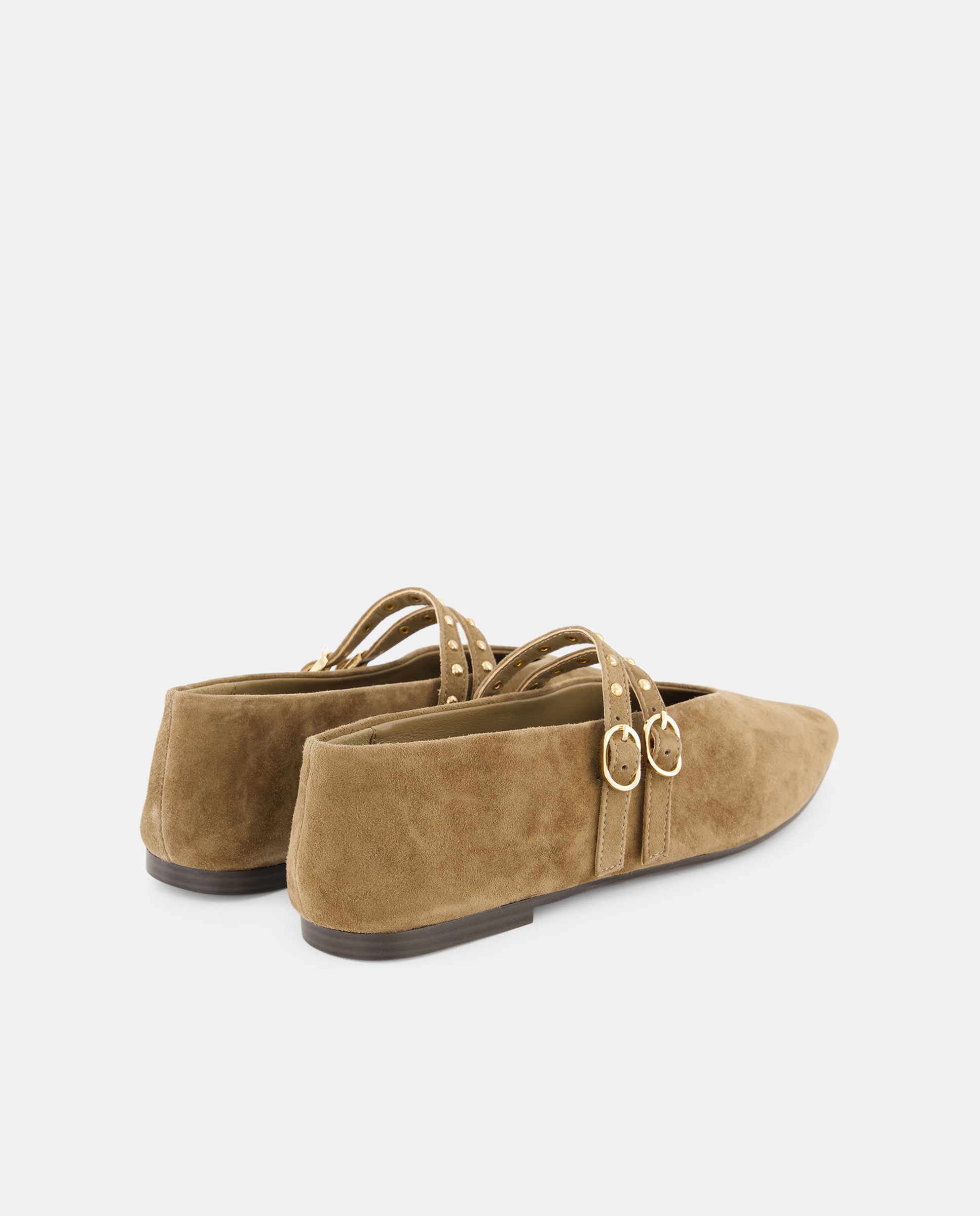 Sapatos Rasos com Fivela Dupla Rock 740 Tabaco-3