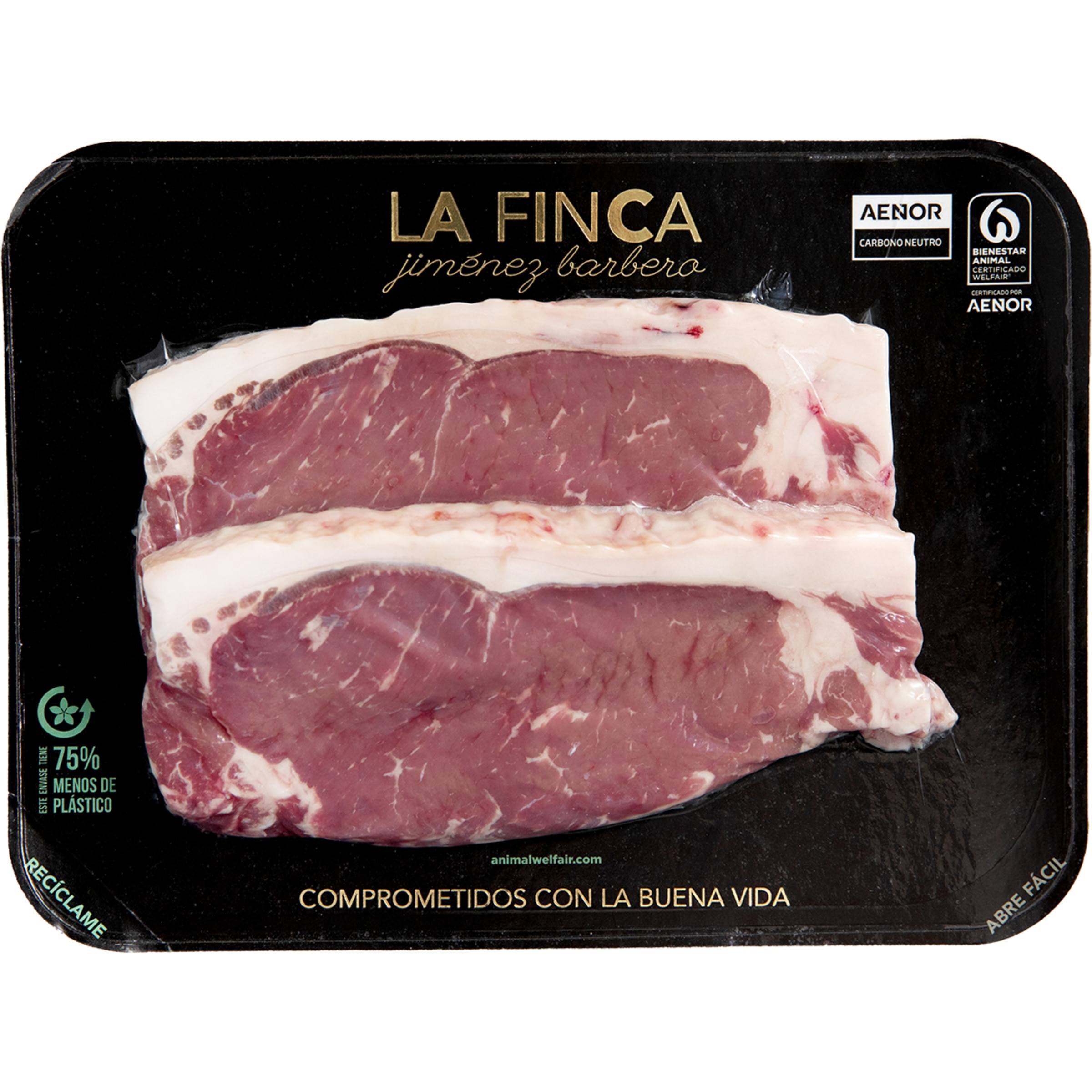 lomo/entrecot de vacuno joven Dos Primaveras peso aproximado bandeja 500 g