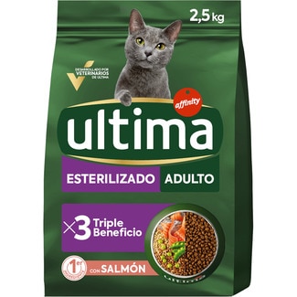 Esterilizado Adult pienso para gatos adultos esterilizados con salmón bolsa 2,5 kg - Ultima