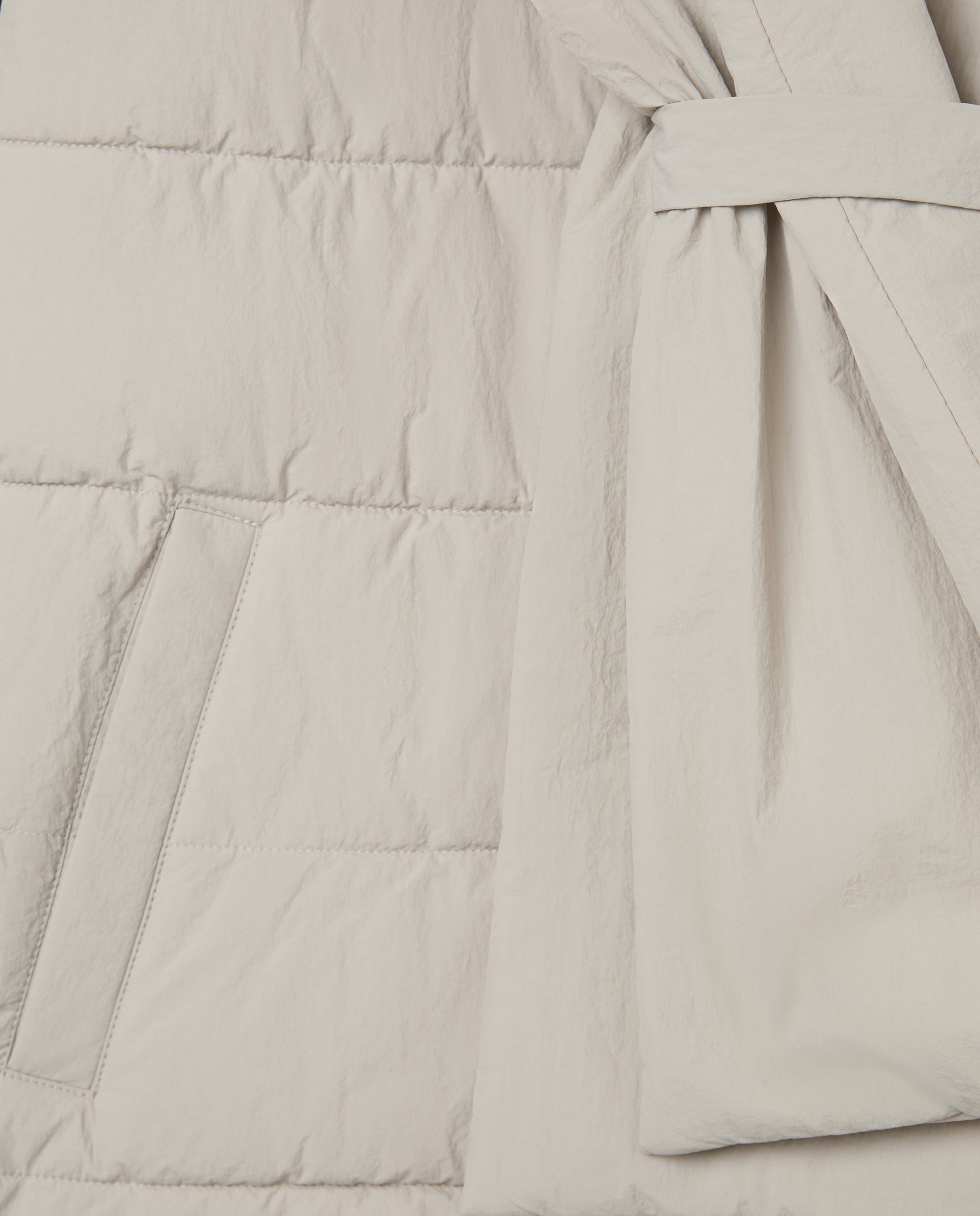 Parka Acolchoada com Cachecol Branco-gelo-2