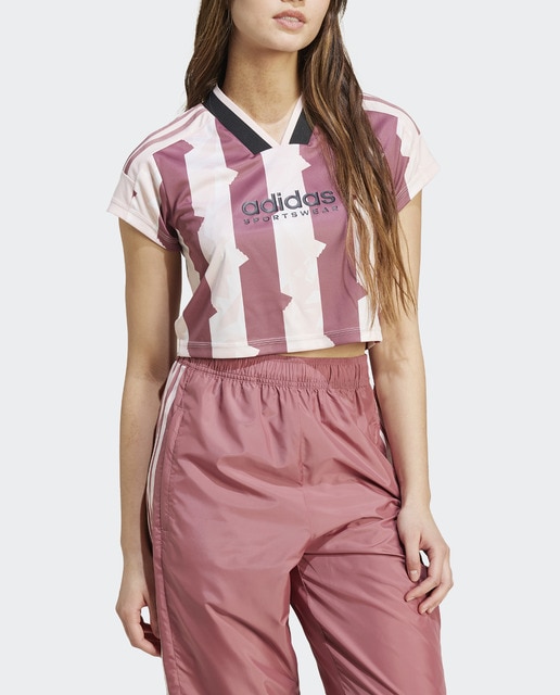 Imagen 0 de Camiseta de mujer corta Tiro Cut Print 3 bandas Adidas