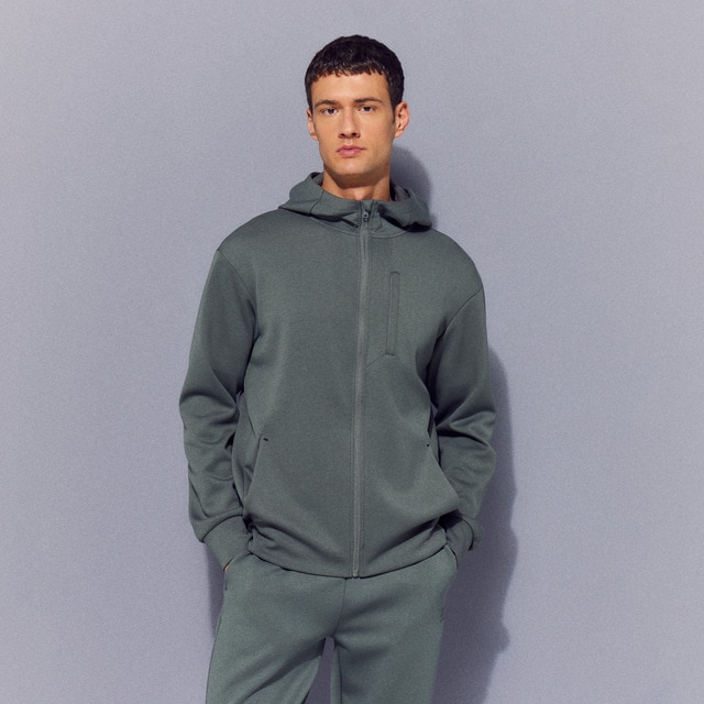 Imagem 0 de Sweatshirt Aberta de Viscose com Capuz Sportcasual de Homem
