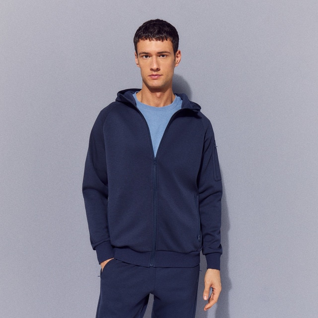 Imagem 0 de Sweatshirt Aberta de Viscose com Capuz Sportcasual de Homem