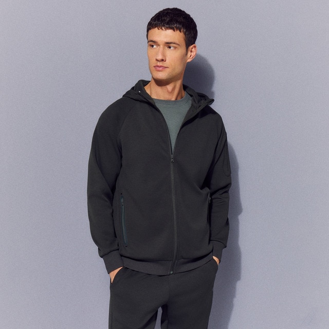 Imagem 0 de Sweatshirt Aberta de Viscose com Capuz Sportcasual de Homem