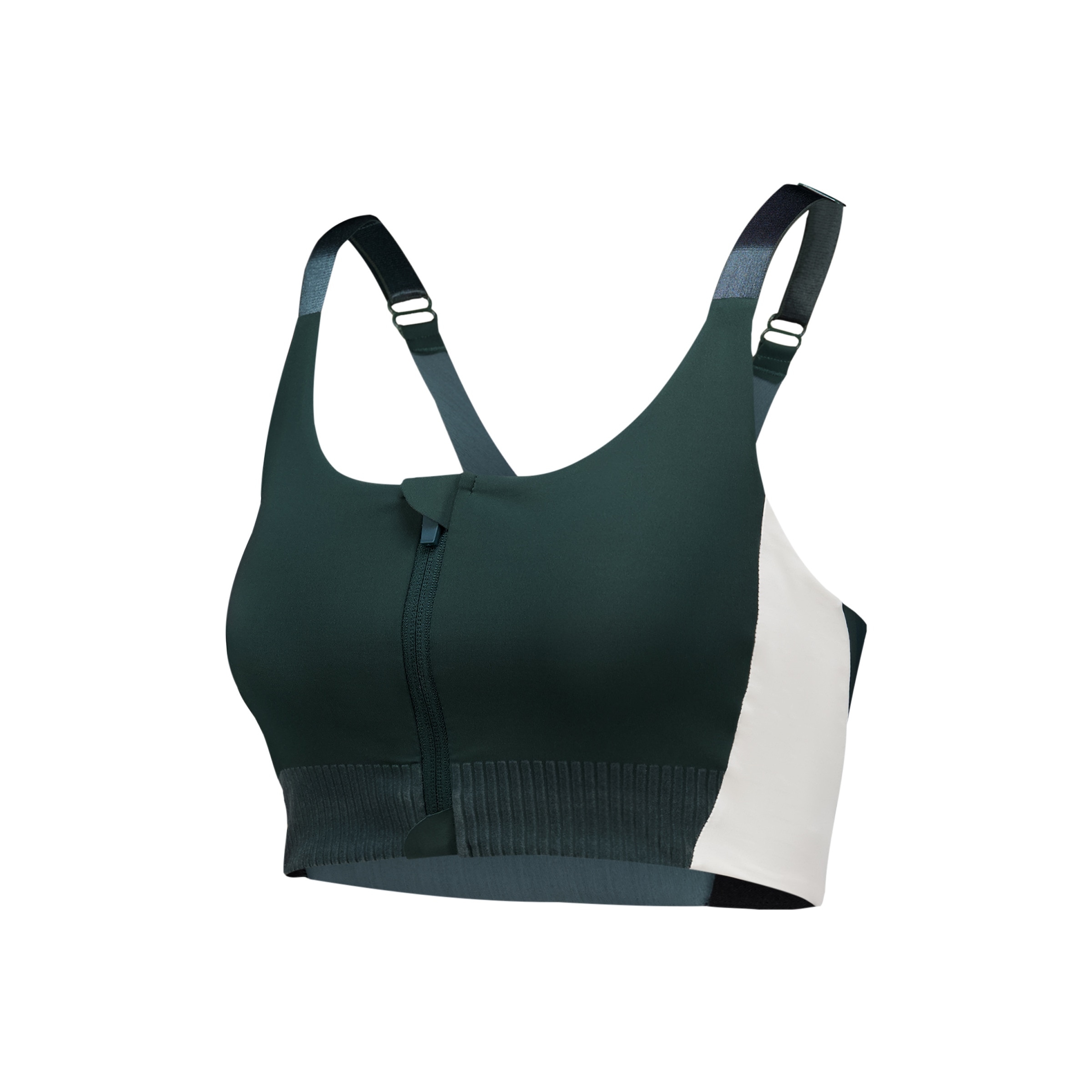 Top de Training de Mulher com Fecho de Correr Verde-4