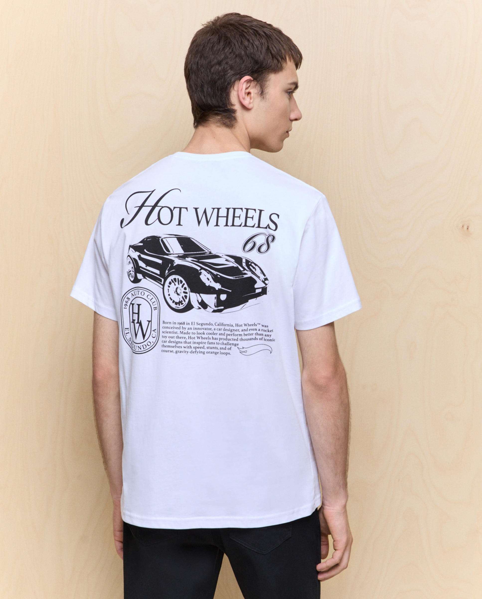 T-shirt de Manga Curta Hot Wheels Branco-3