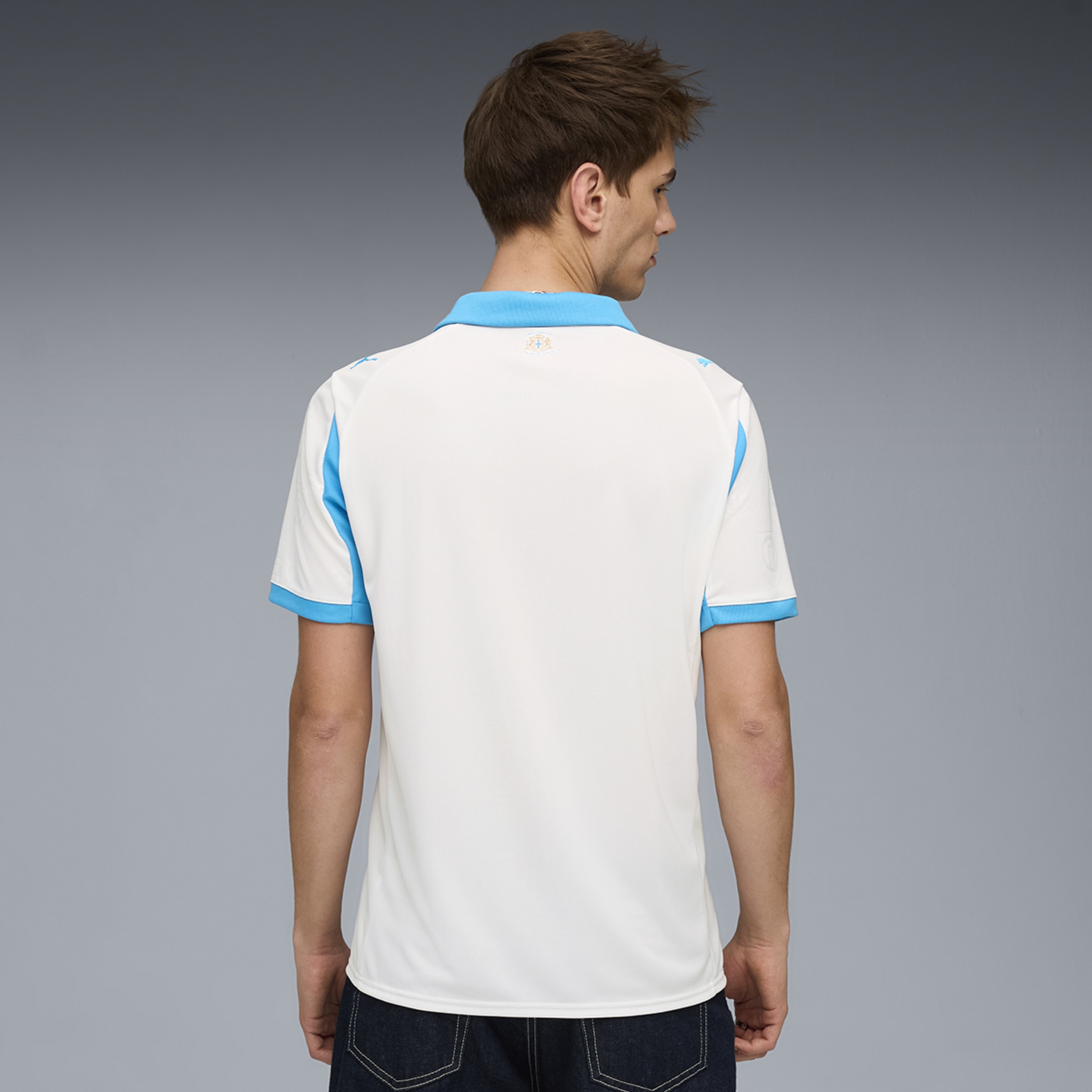 T-shirt de Futebol de Homem OM Home Jersey Réplica Branco-2