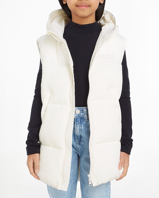 Imagen 0 de Chaleco de niña acolchado con capucha