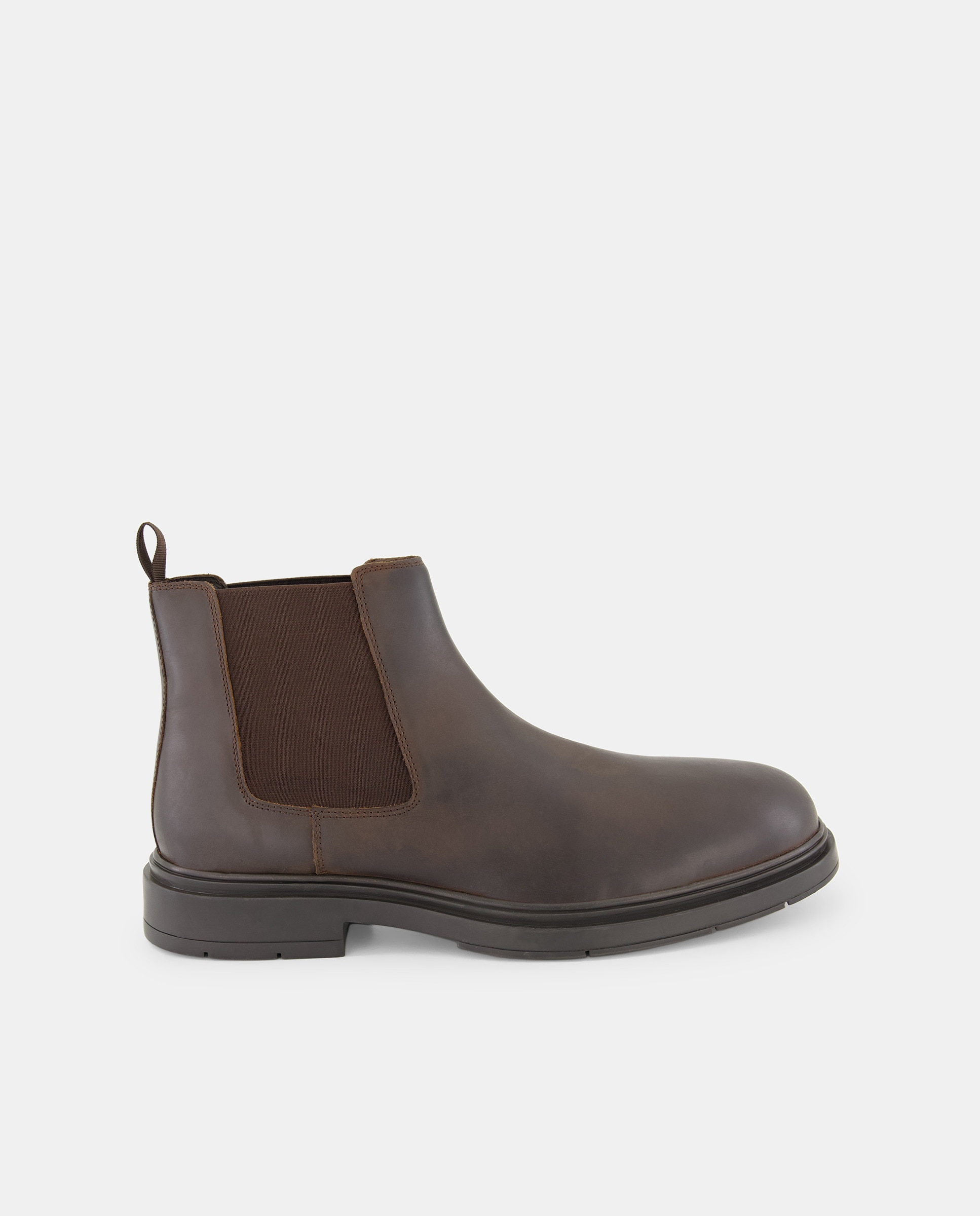 Botas Chelsea em Pele Castanho-1