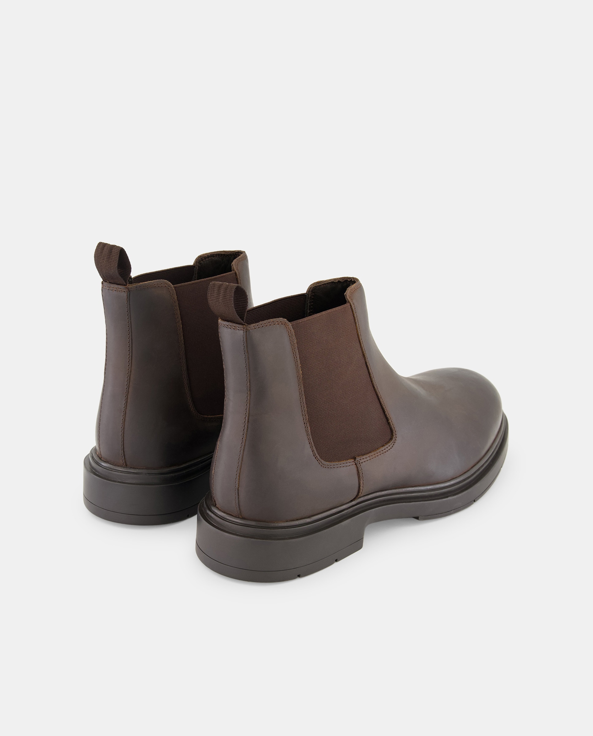 Botas Chelsea em Pele Castanho-3