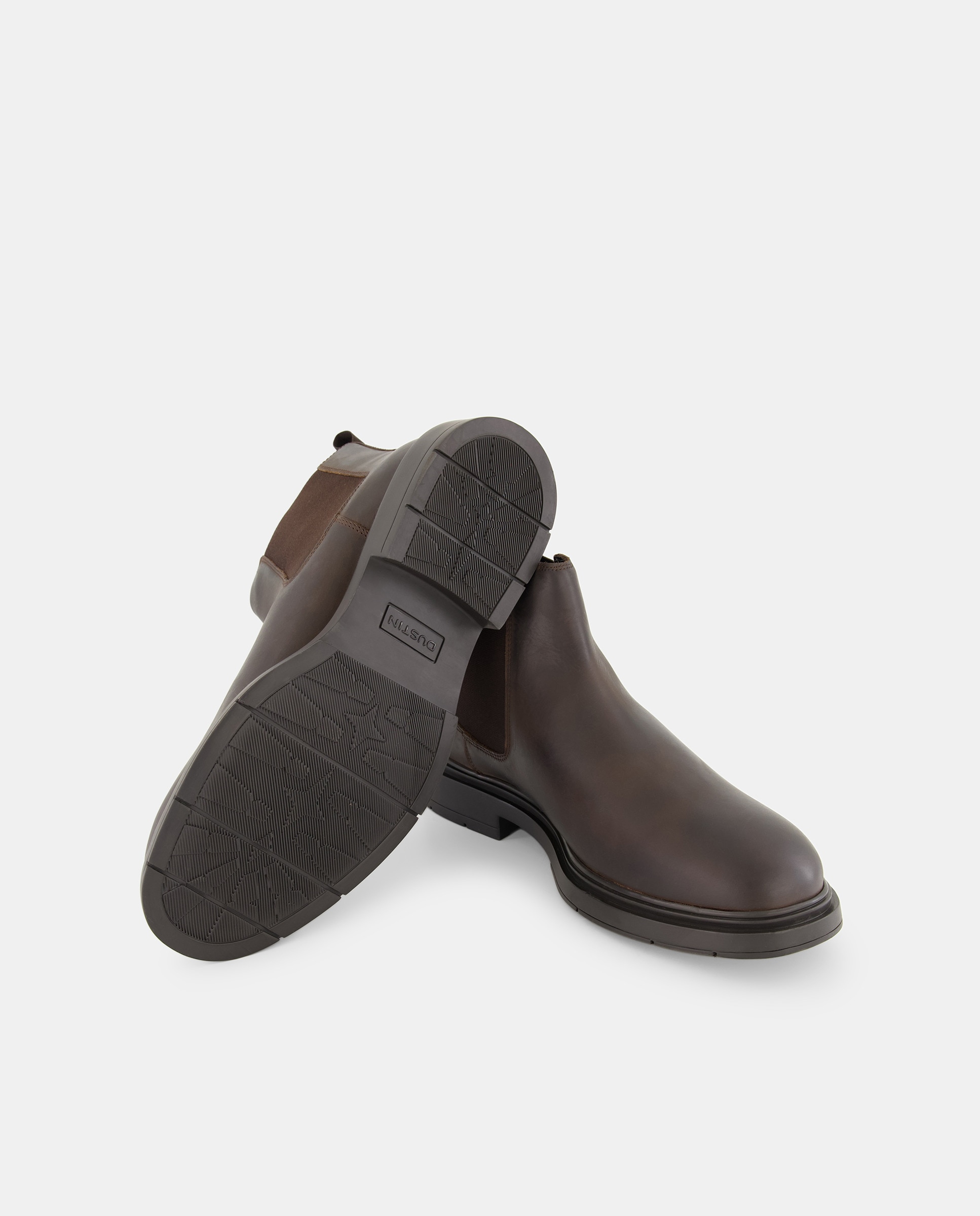 Botas Chelsea em Pele Castanho-2