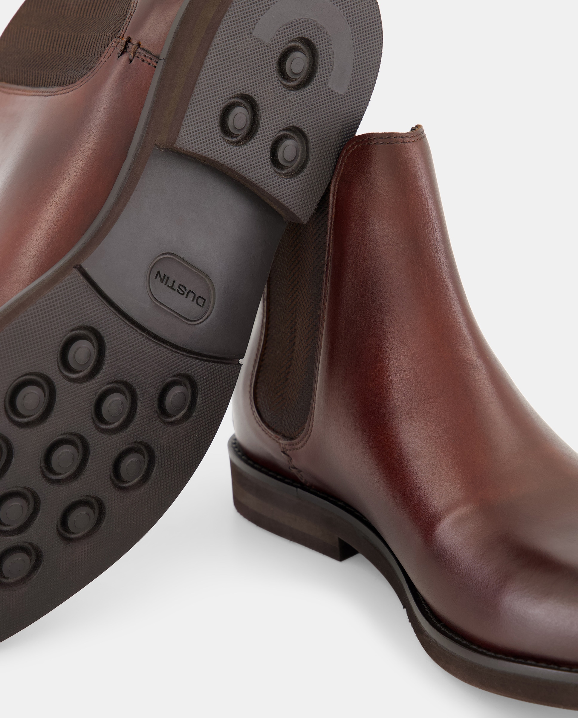 Botas Chelsea em Pele Crush Torrado-5