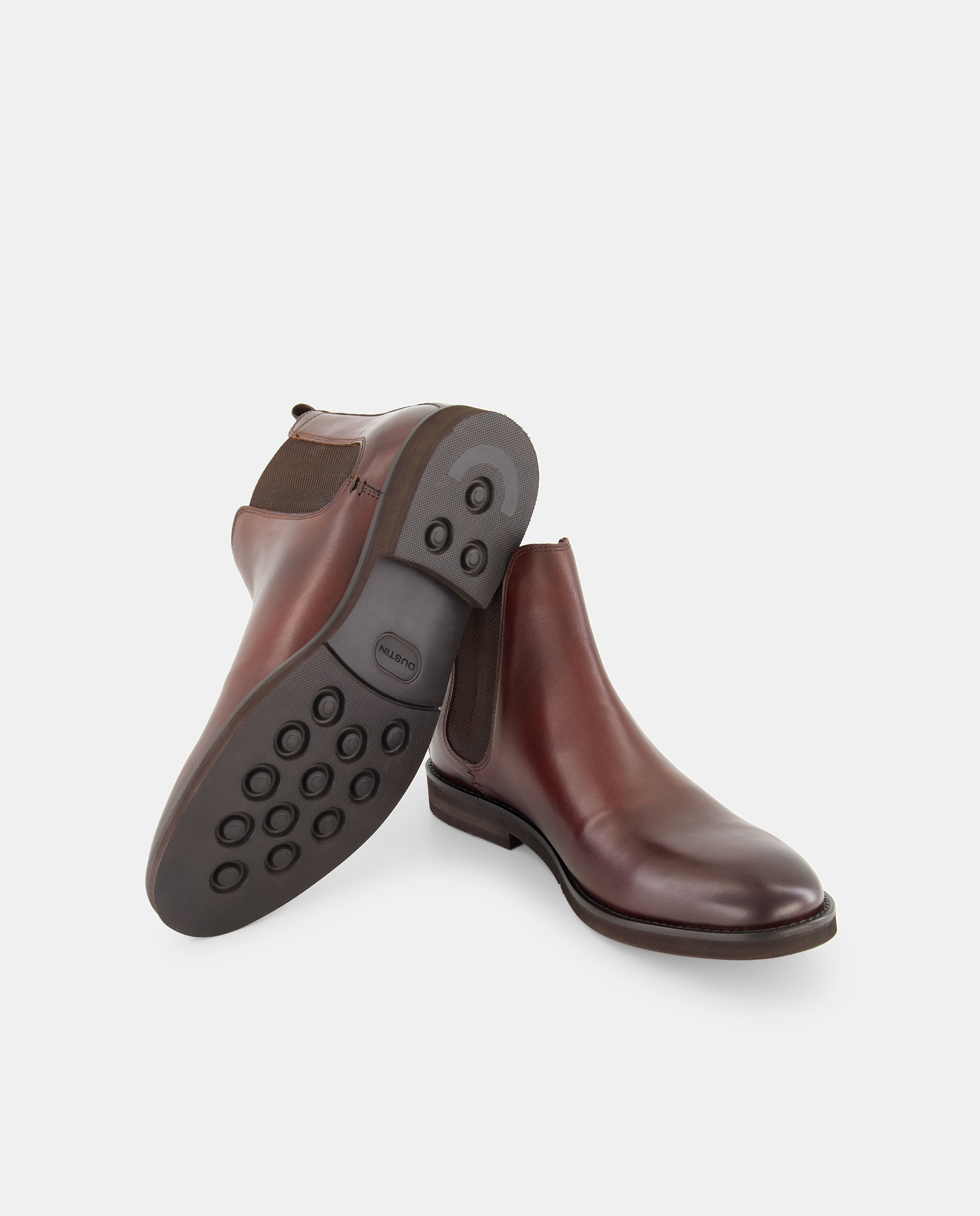 Botas Chelsea em Pele Crush Torrado-2
