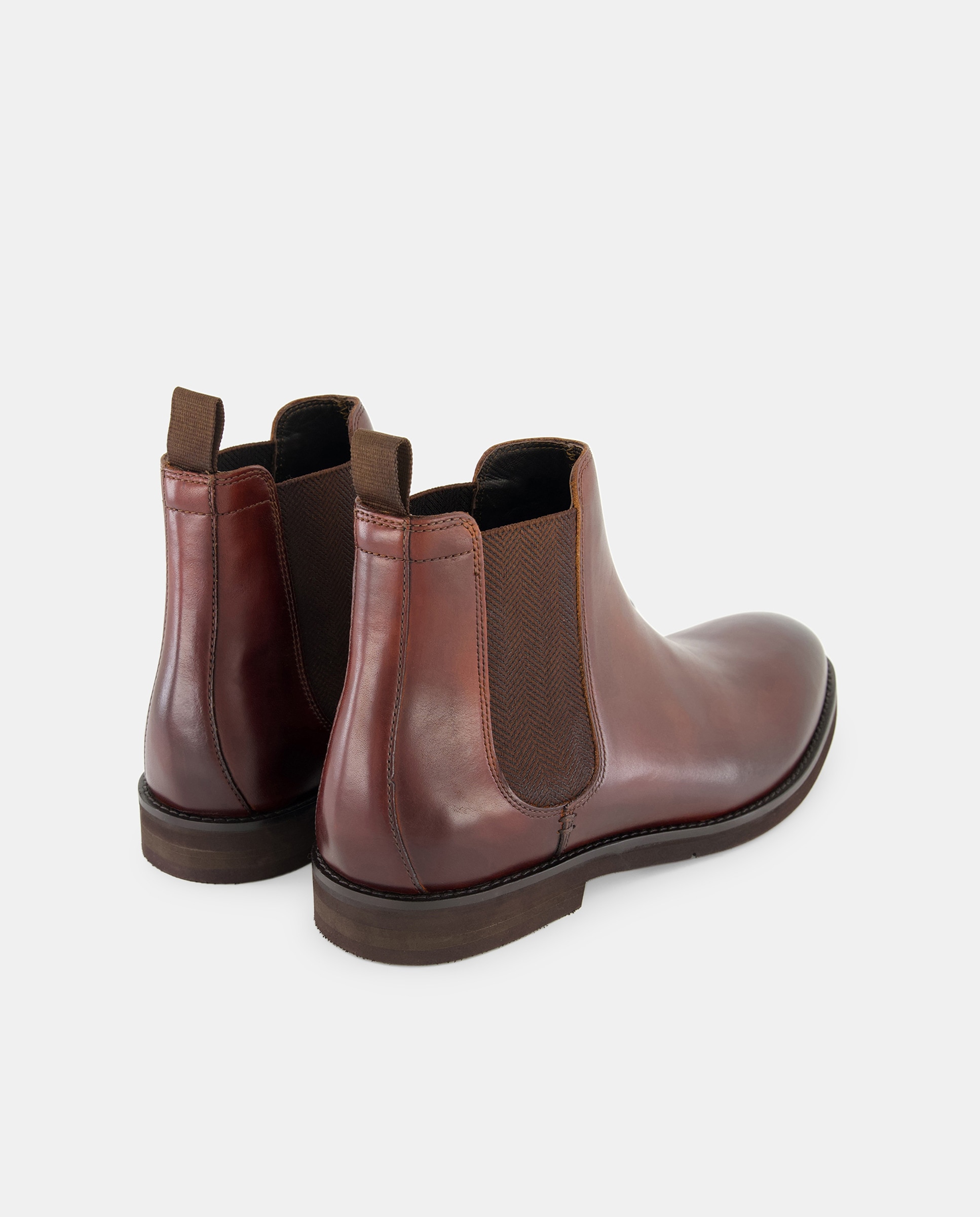 Botas Chelsea em Pele Crush Torrado-3