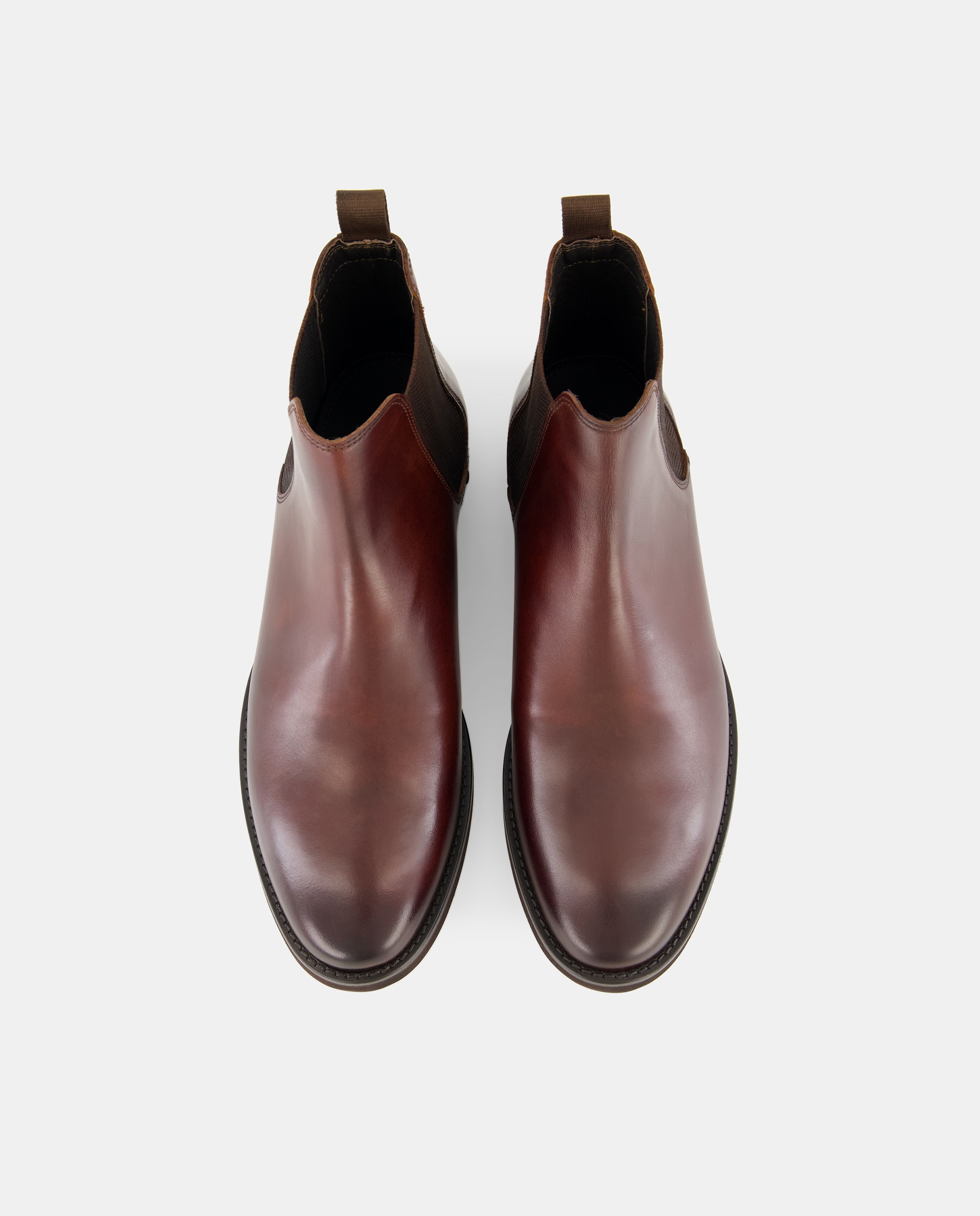 Botas Chelsea em Pele Crush Torrado-4