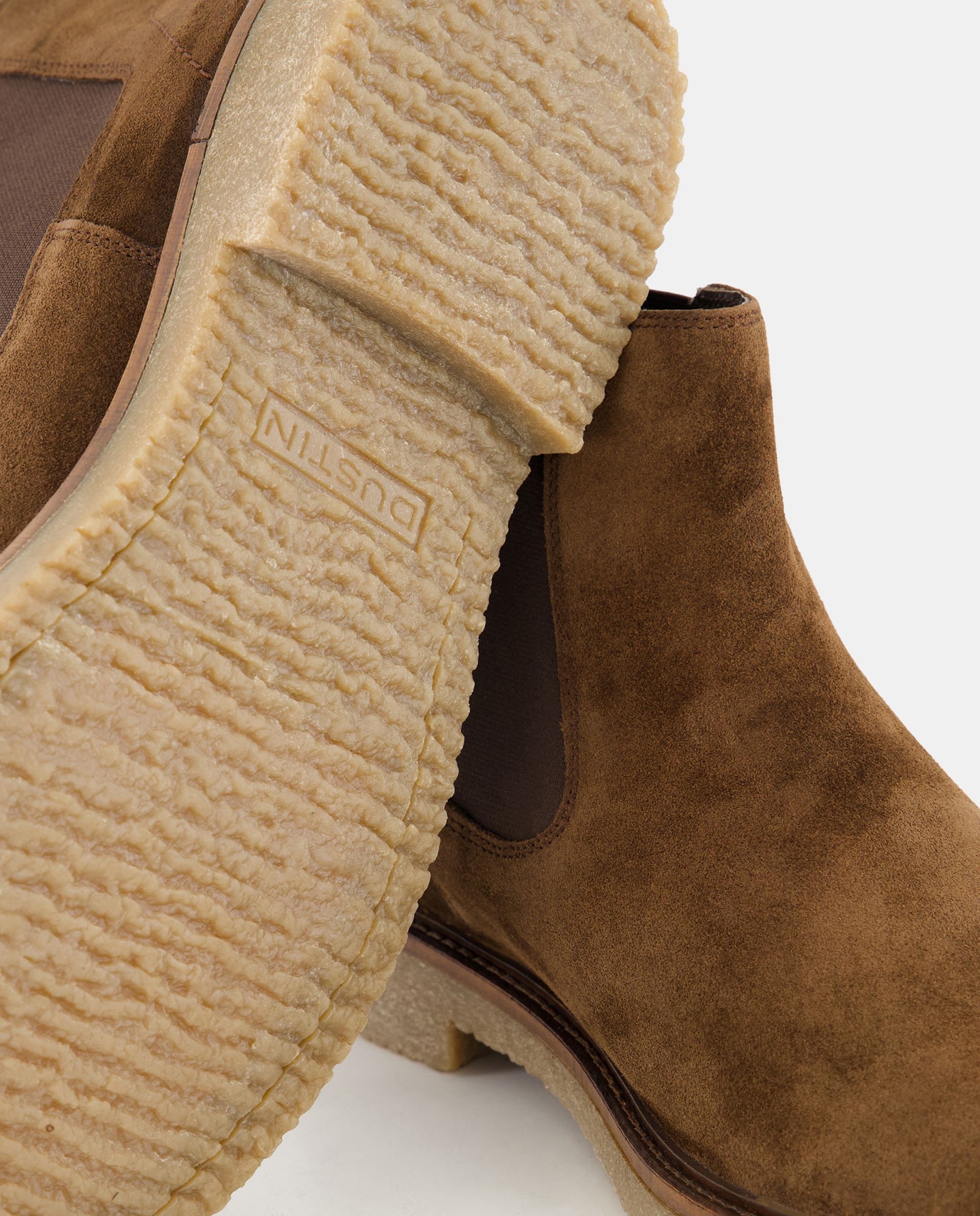 Botins Chelsea em Croute com Sola em Crepe Sintético Castanho-5