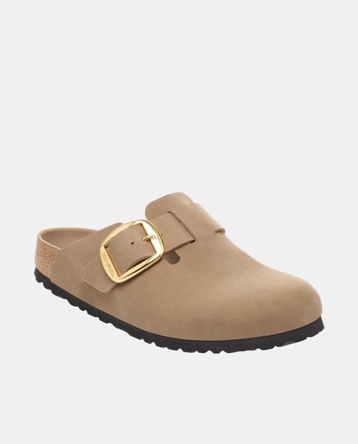 Imagem 0 de Mules em Pele com Fivela Grande