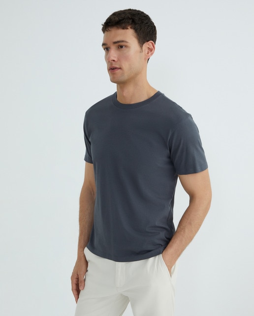 Imagen 0 de Camiseta de hombre manga corta cuello caja lisa