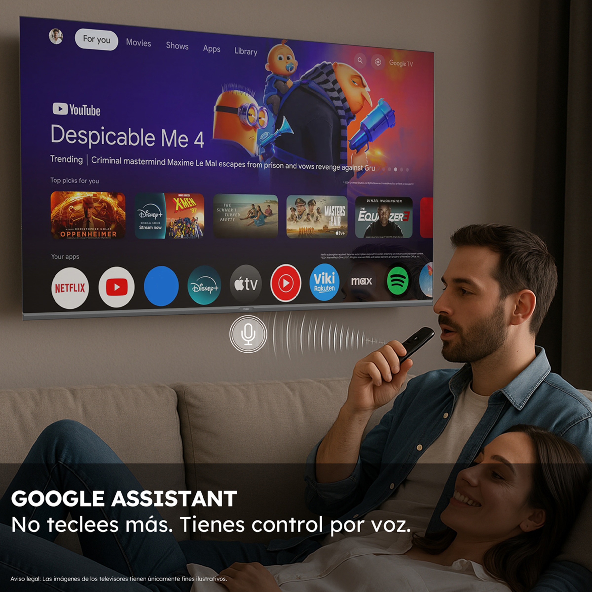 TV LED 108 cm (43") Haier H43K85FUX UHD, Smart Google TV, HDR10, Dolby Audio Negro-11