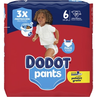 Pants pañal & braguita unisex de +15 kg talla 6 paquete 27 unidades - Dodot
