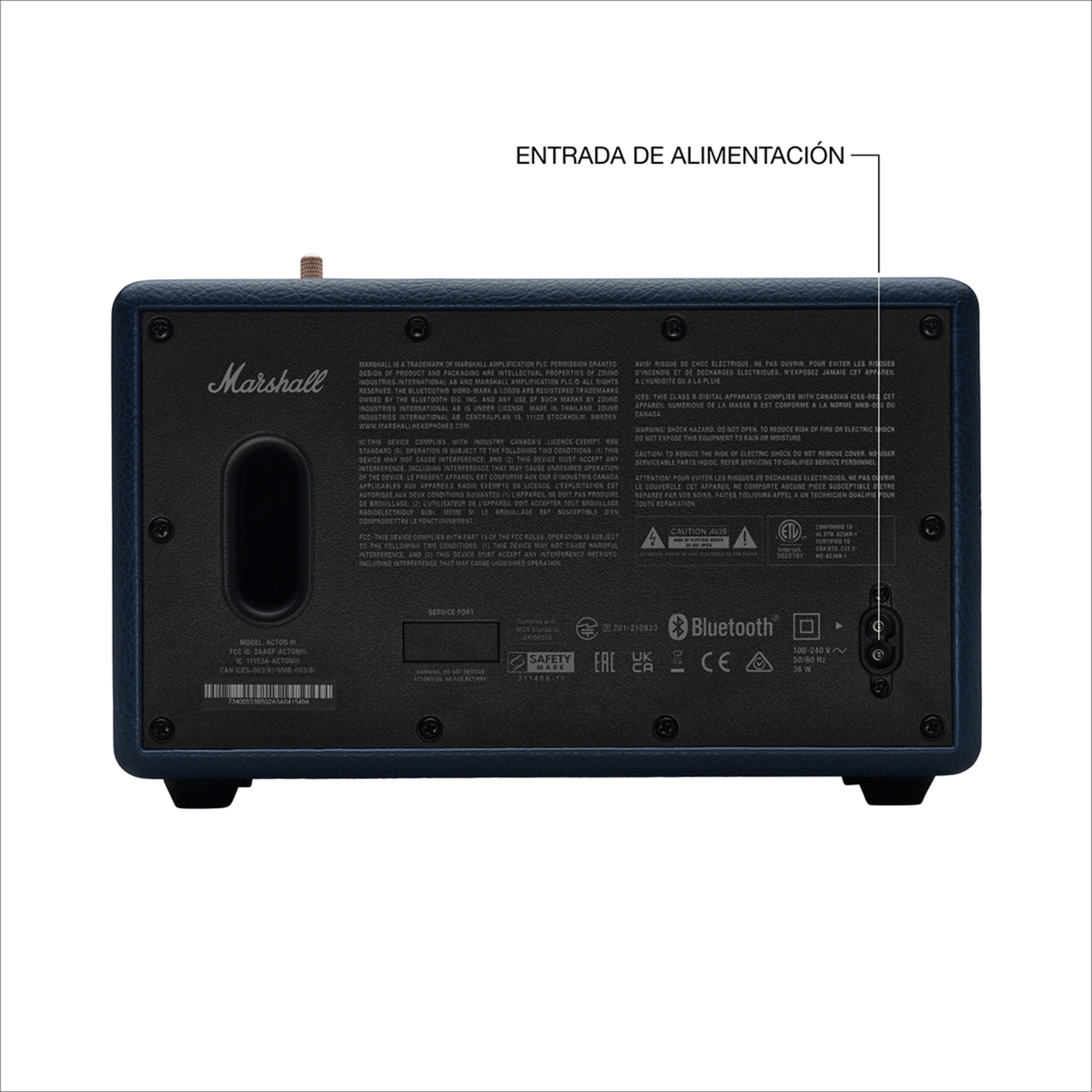 Coluna Portátil Marshall Acton III Bluetooth Azul Meia-Noite-7