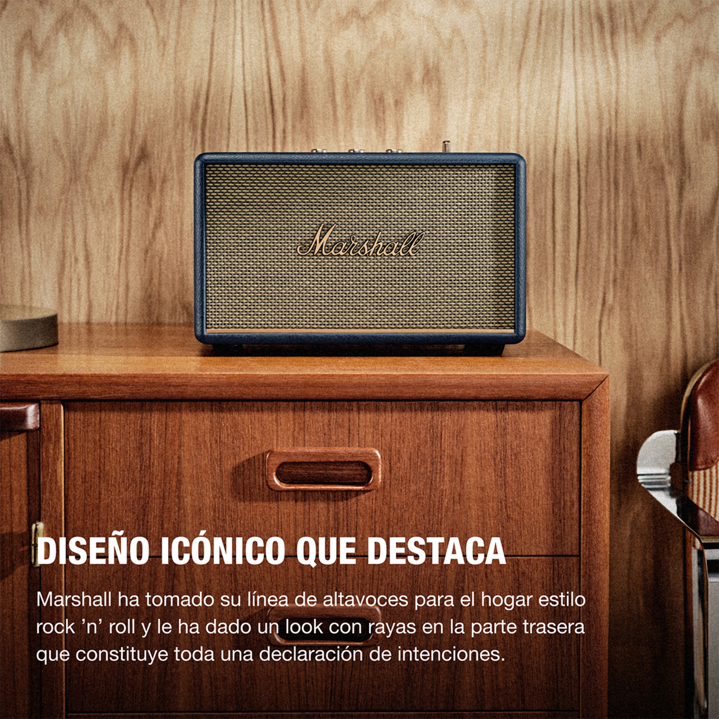 Coluna Portátil Marshall Acton III Bluetooth Azul Meia-Noite-5