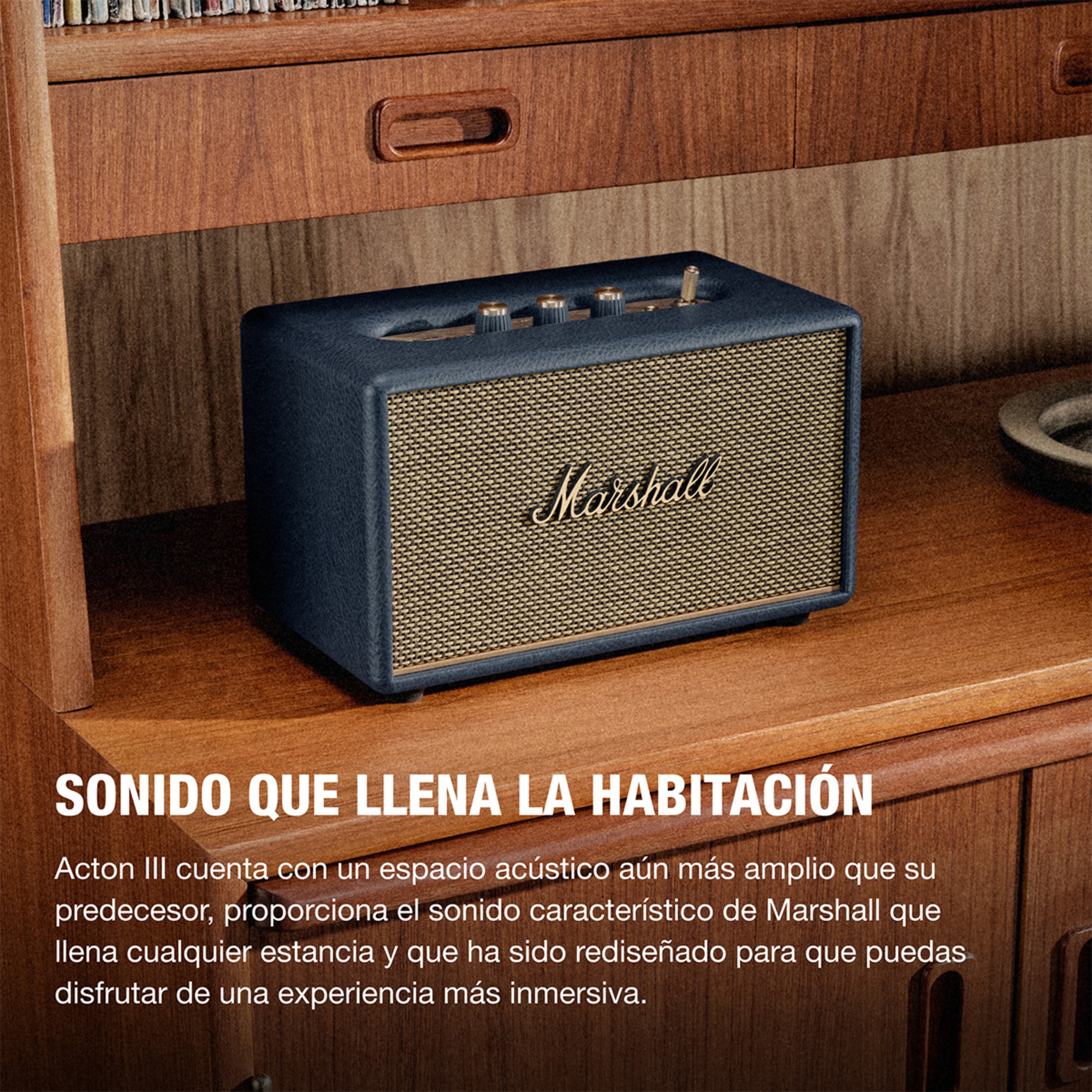 Coluna Portátil Marshall Acton III Bluetooth Azul Meia-Noite-2