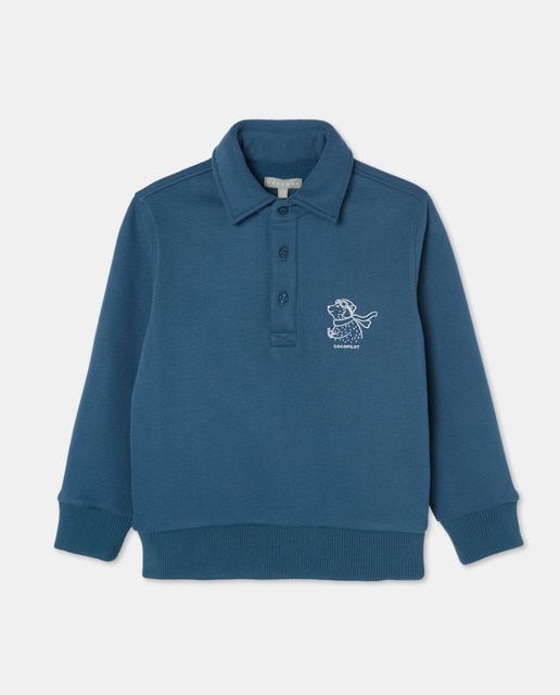 Imagem 0 de Sweatshirt Tipo Polo com Estampado de Fantasia