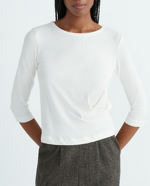 Imagen 0 de Camiseta de manga 3/4 y escote redondo de mujer
