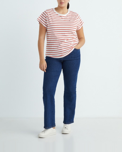 Imagen 0 de Camiseta de mujer de cuello redondo y manga corta.